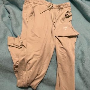 Gymshark joggers in a mint green color